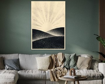 Zon over heuvels Minimaal van Niklas Maximilian