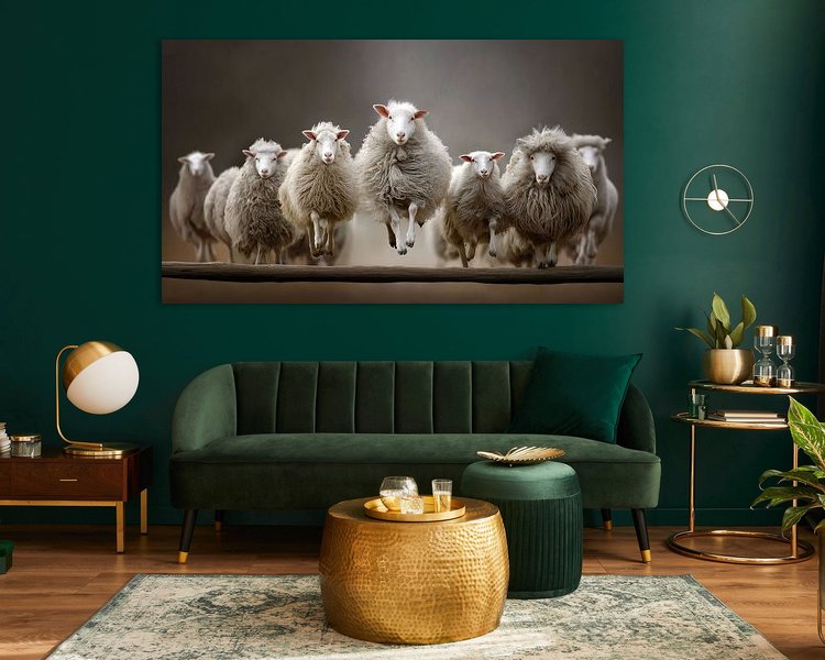 Voorbeeld van het werk in een kamer