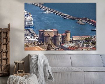 Napels - Castel Nuovo en haven van t.ART