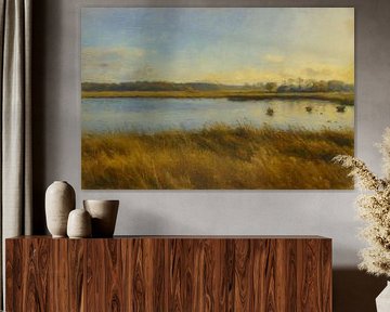 Morgenlicht fällt über den Brabanter Wal von Geert Van Baelen