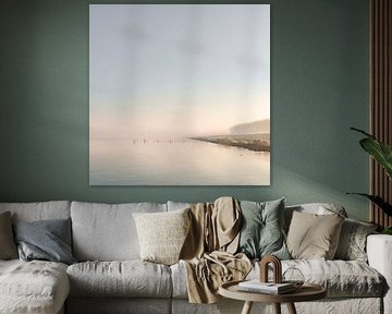 L'IJsselmeer derrière la digue.