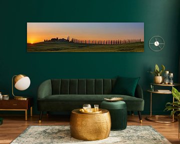 Toskanisches Panorama mit Zypressen, Italien von Adelheid Smitt