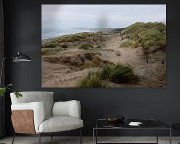Le long du paysage de dunes sur Sebastian Stef