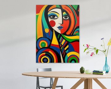 Modern Portrait of a Woman. World women: Bright colours