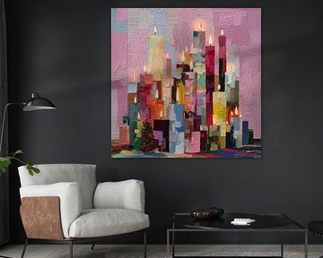 Bougies de Noël sur Art Merveilleux