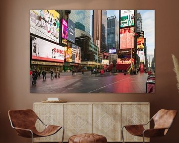 Times Square in New York early in the morning