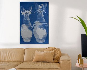 Blauwe Tuin Nieuwsgierigheid van Piret Victoria Ribas Art & Photography