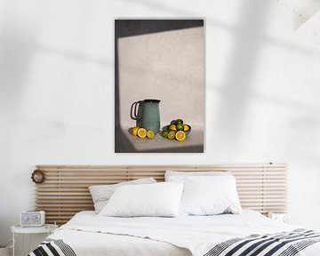 Nature morte moderne avec des citrons et des limes sur John van de Gazelle fotografie