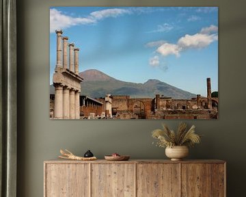 Pompeï met zicht op vulkaan Vesuvius