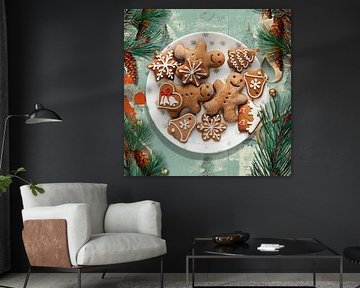 Still Life with Christmas Cookies van Marja van den Hurk