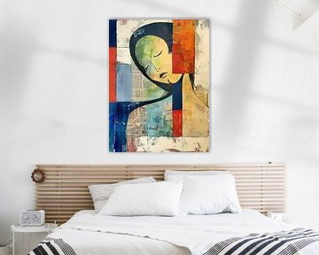 Frau mit Farben | Frau abstrakt