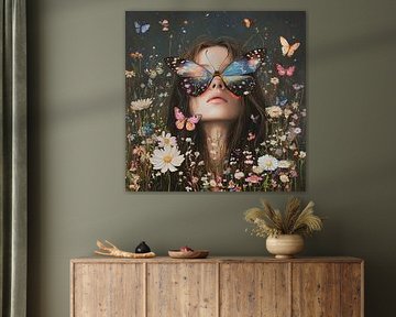 Butterfly Enchanting | Butterfly Woman sur Peintures accrocheuses