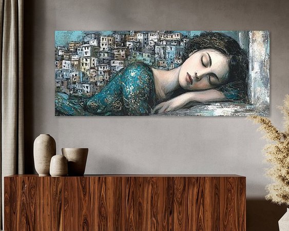 Voorbeeld van het werk in een kamer