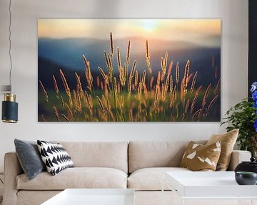 Zacht licht op de bergkam