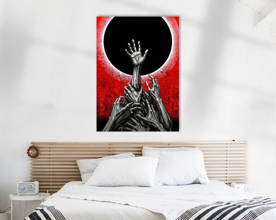 Voorbeeld van het werk in een kamer