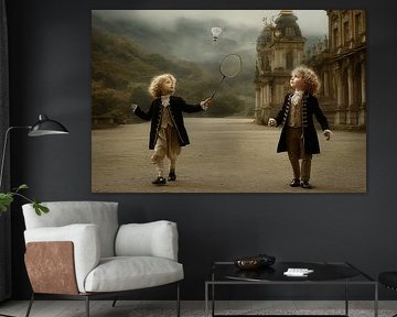 Deux frères nobles au château - Joyeuse peinture