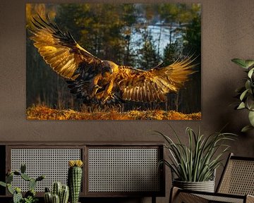 Aigle royal (Aquila chrysaetos), Aigle royal, Suède. sur Gert Hilbink