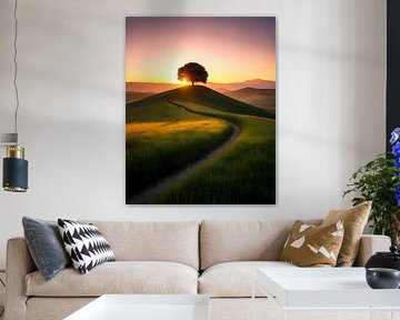 Einsamer Baum im Morgen