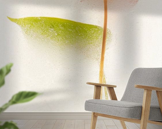 Voorbeeld van het werk in een kamer