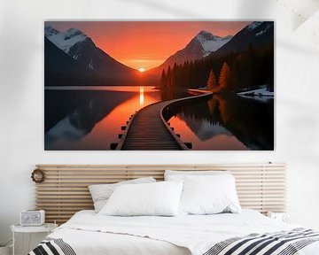 Abendrot über dem Steg