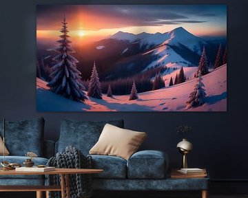 Magische Dämmerung der Berge