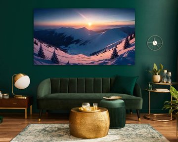 Glühende Gipfel im Abendlicht