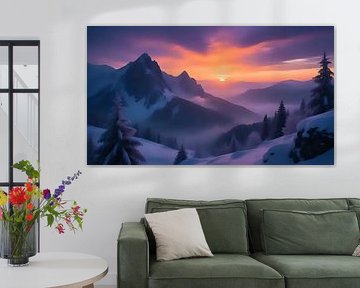 IJzige elegantie bij zonsondergang