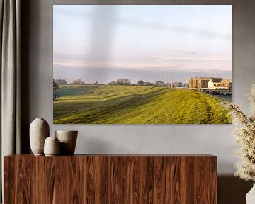 Paysage de polder le matin. 2. Lelystad.