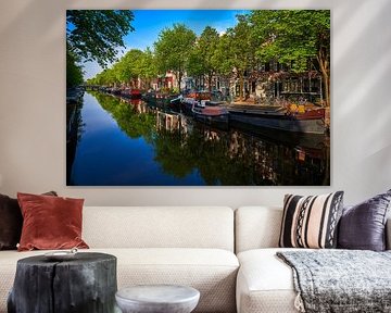 Blick auf die Keizersgracht von der Pastoorsbrug-Brücke in Amsterdam, von Amsterdam.Photos