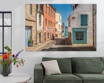 Old town alley in Douarnenez, Brittany