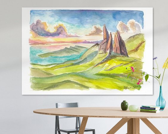 Voorbeeld van het werk in een kamer