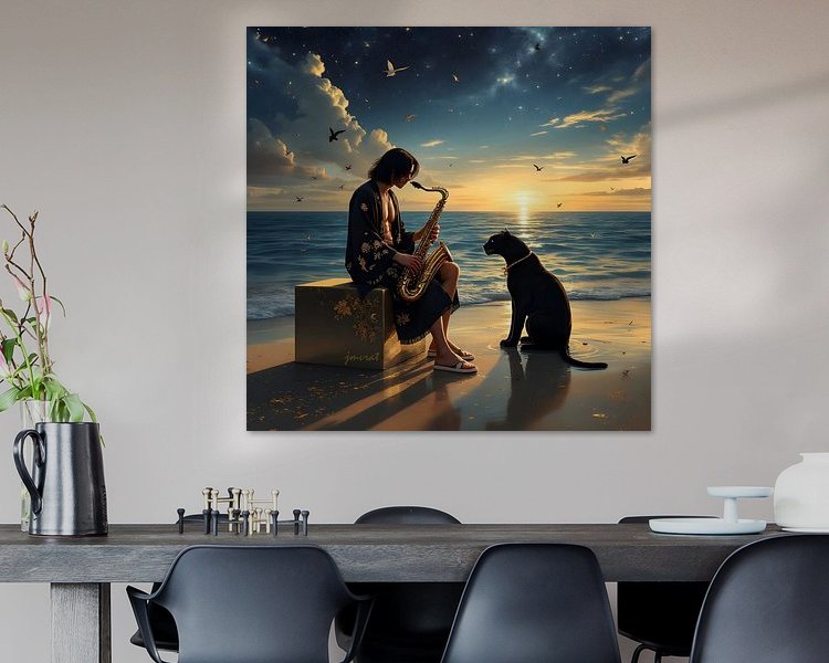 Voorbeeld van het werk in een kamer