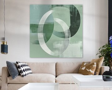 Grün und Grau Abstrakt