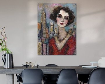 Un look élégant en ville sur Peinture Abstraite