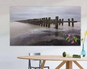 Pile Head in the Sea at Westkapelle - Long-term Exposure of the Dutch Coast