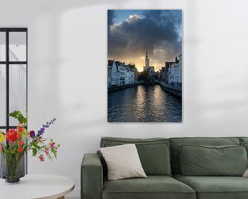 Wintersonnenuntergang Brügge, Belgien von Imladris Images