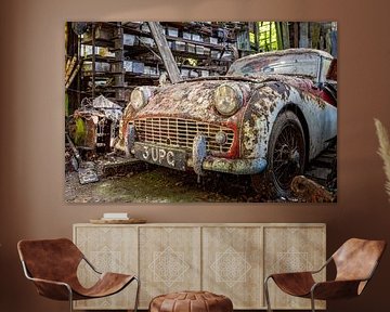 Forgotten Triumph - in a garage somewhere in England. by Gentleman of Decay