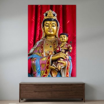 Guanyin with Child - The Bodhisattva of Compassion and Fertility