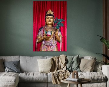 Guanyin with Peach and Branch - Bringer of Life and Healing
