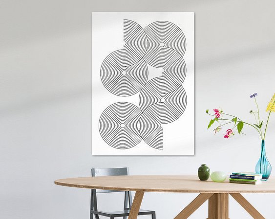 Voorbeeld van het werk in een kamer