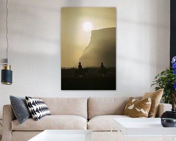 Island Sonnenuntergang und Pferde von Caroline Guerain