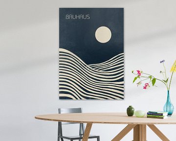 Bauhaus Kreis Minimalistisches Design Blau von Niklas Maximilian
