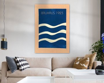 Bauhaus golven Minimalistisch ontwerp 1923 van Niklas Maximilian