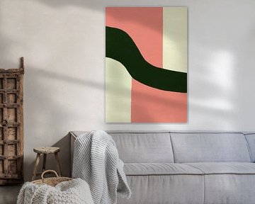 Minimalist colour block design peach cream by Niklas Maximilian