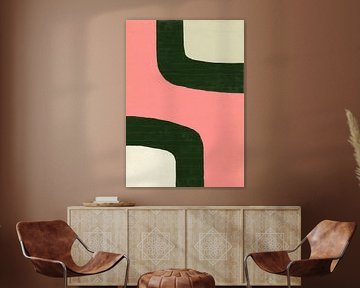 Minimalistisches Farbband Design Pink Schwarz von Niklas Maximilian