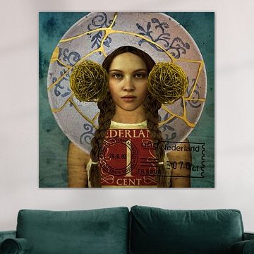 Pop-Art Beauty Holland Goldstempel von Yvonne Zeldenthuis