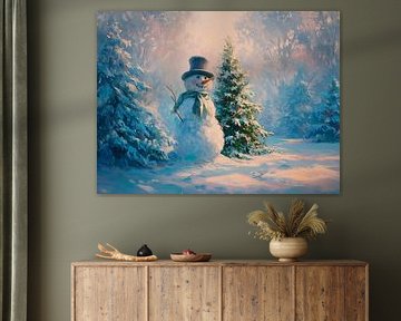 Snowman | Snowman Christmas by ARTEO Paintings