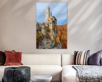 View of Lichtenstein Castle, Baden-Württemberg, Germany by Henk Meijer Photography