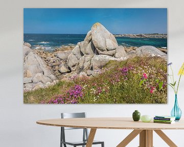 Rock formation at the Plage de Rêve, Cléder, Brittany