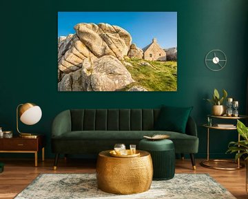 Rock formation and old customs house Ménez Ham, Kerlouan, Brittany by Christian Müringer